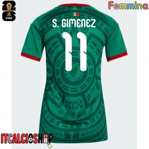 Messico Santiago Gimenez #11 Prima Maglia Femmina Mondiali 2026 Manica Corta
